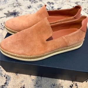 Men's Slip-On Suede Casual Sneakers in Coral